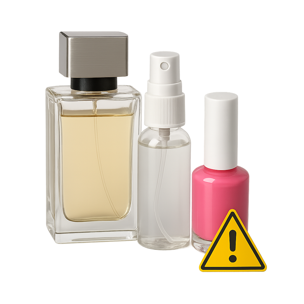 Perfumes y cosméticos con alcohol